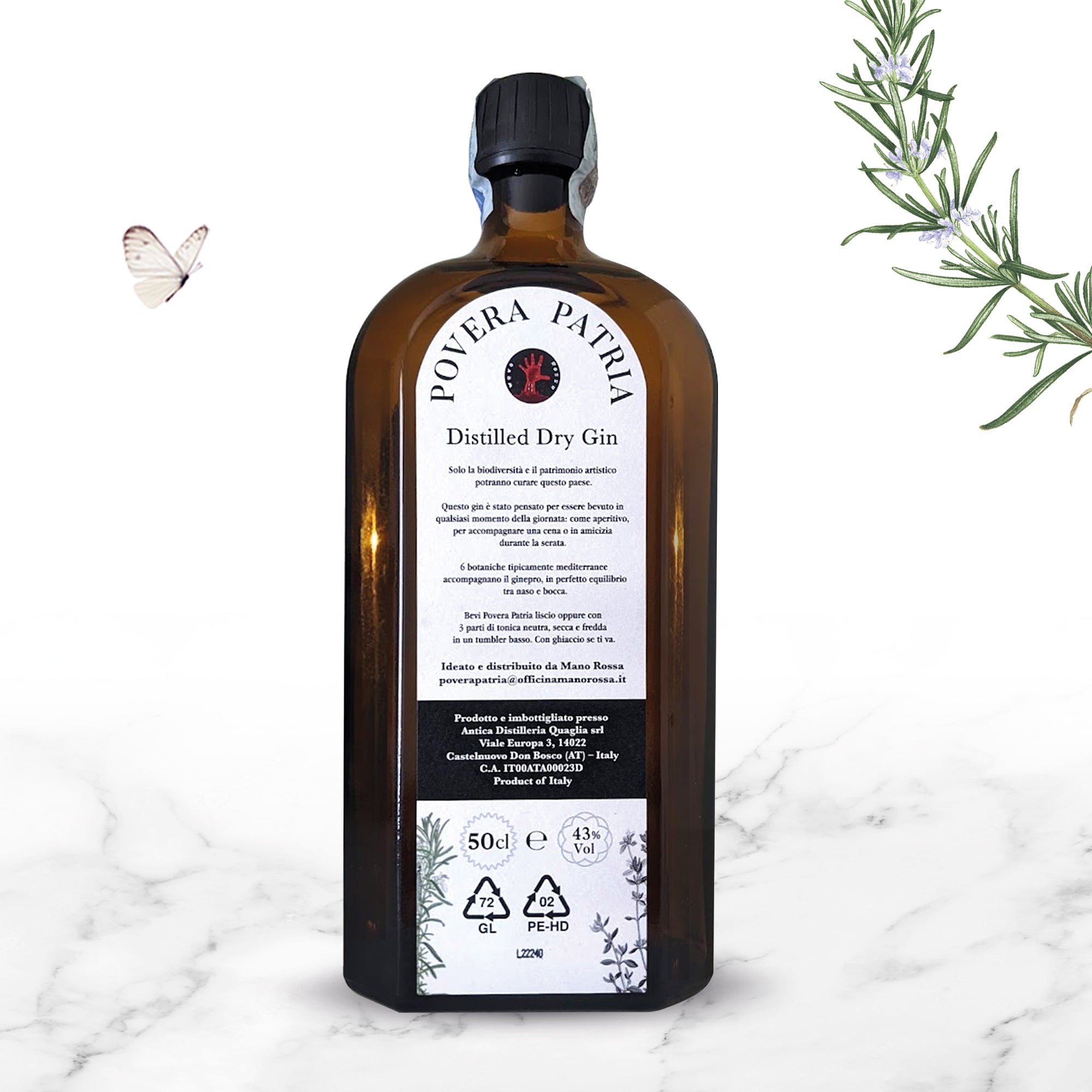 Povera Patria Gin 0,5 litri