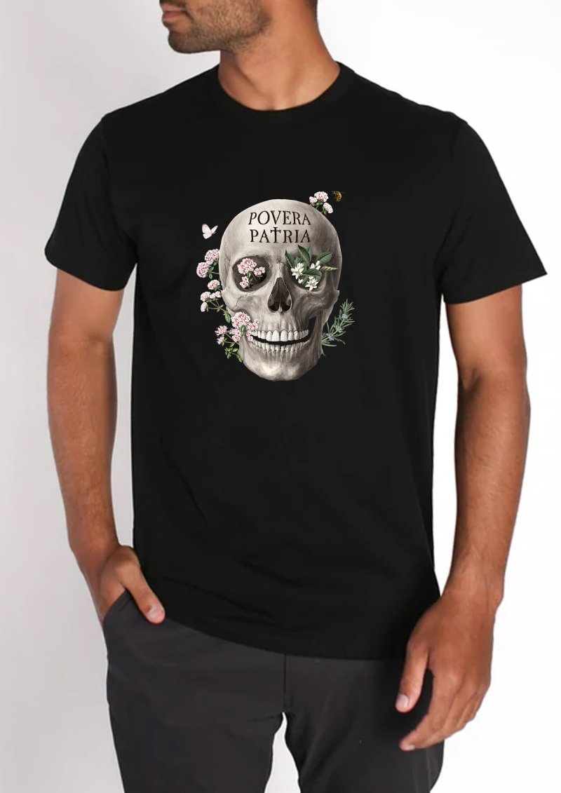 T-shirt Povera Patria black Skull ed.